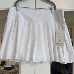 White Pleated Women's Skort